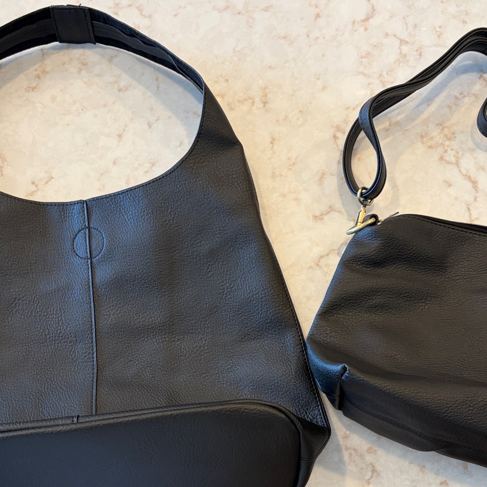Joy Susan 2 in 1 Black Shoulder Bag Set NWOT never used!